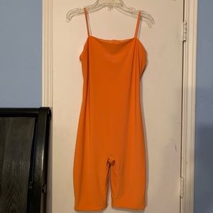 Orange Bermuda Short Jumpsuit